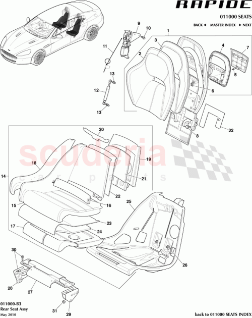 Part Diagram for Aston Martin AD43A63845AA