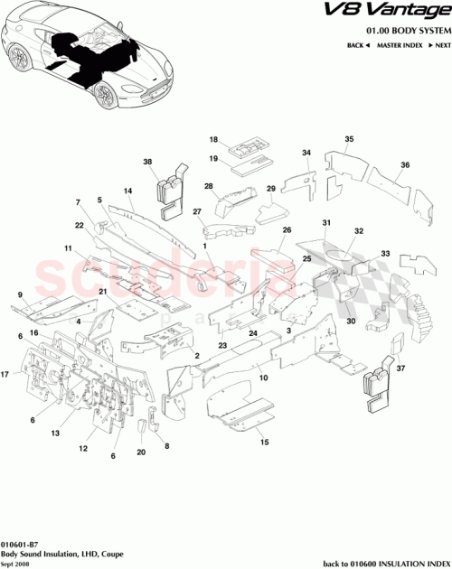 Part Diagram for Aston Martin 4G43017B50AB