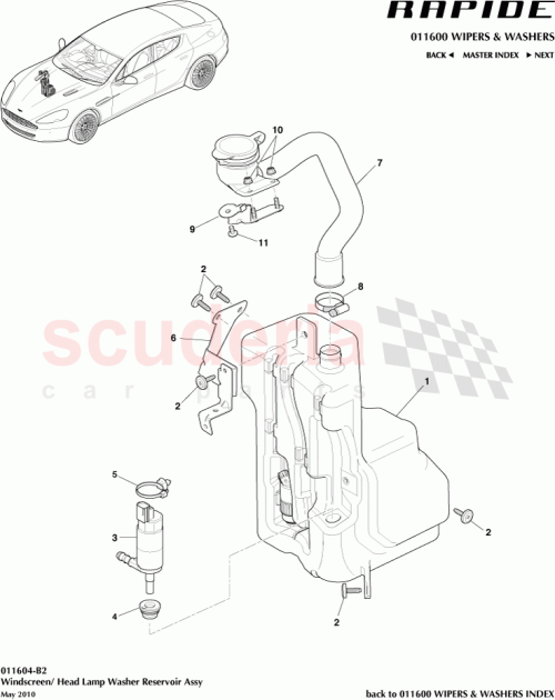 Part Diagram for Aston Martin 6G33-17B613-A-PIA001