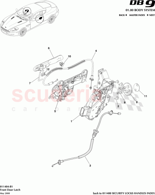 Part Diagram for Aston Martin 8D33-F21982-BA