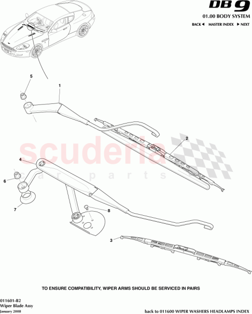 Part Diagram for Aston Martin 4G43-17527-EA