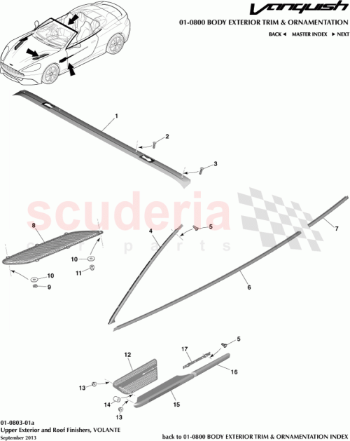 Part Diagram for Aston Martin ED33-519A36-AB