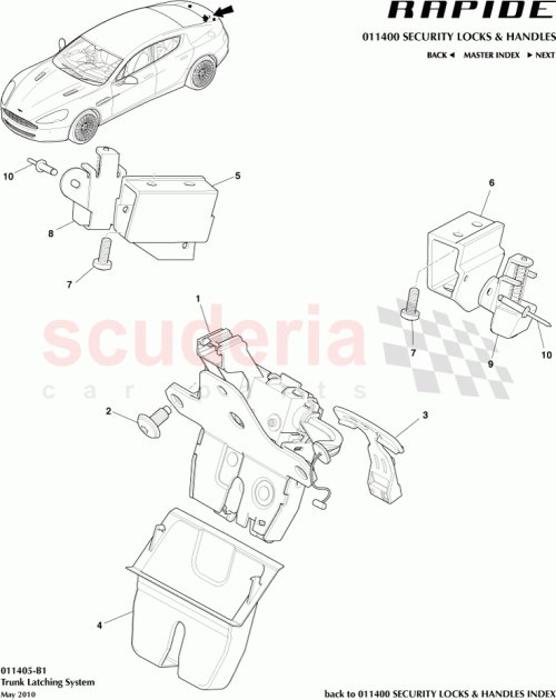 Part Diagram for Aston Martin 6G43-67-10236