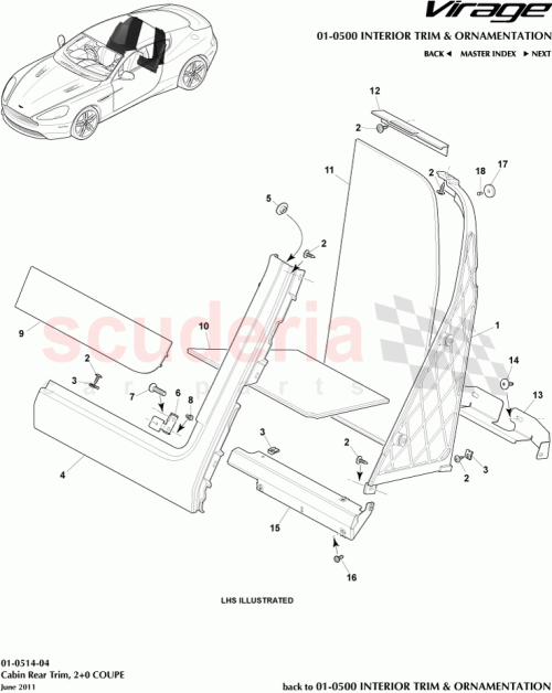 Part Diagram for Aston Martin 8D33-045C63-ADW