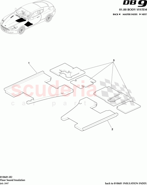 Part Diagram for Aston Martin 4G43503N59AA