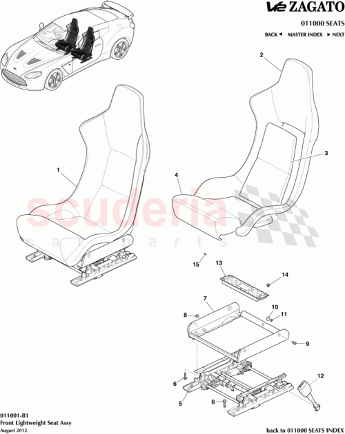 Part Diagram for Aston Martin 8D33-617B94-AD