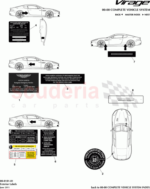 Part Diagram for Aston Martin 8G435450AC