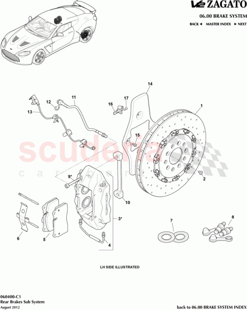 Part Diagram for Aston Martin 8D33-32610-AA
