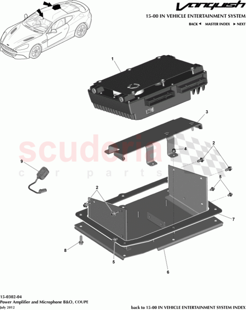 Part Diagram for Aston Martin CD33-19A070-AC