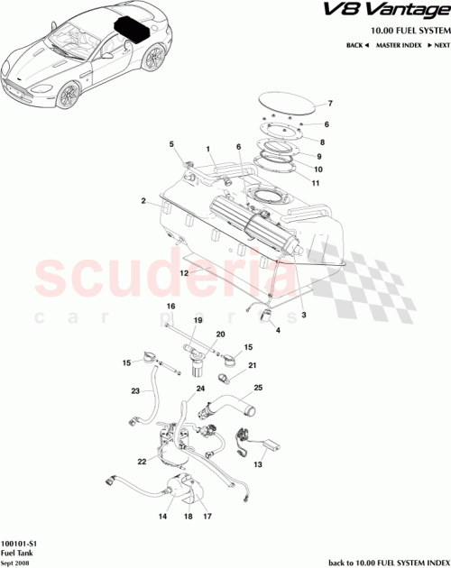Part Diagram for Aston Martin 6G33-9180-AB