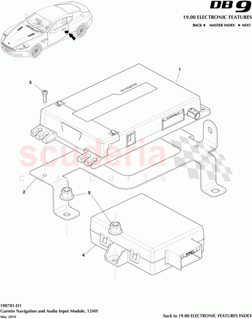 Part Diagram for Aston Martin CG43-10E898-MH