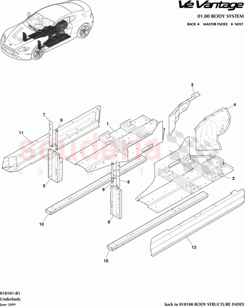 Part Diagram for Aston Martin 6G33-16-10440S