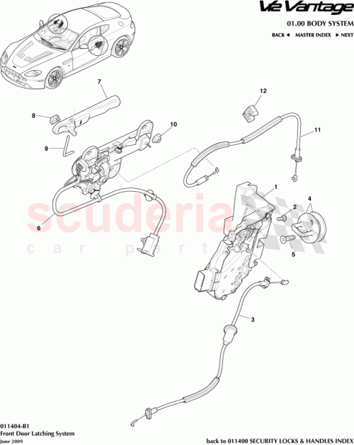 Part Diagram for Aston Martin 9G33971848AA