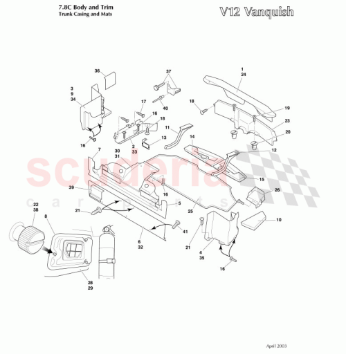Part Diagram for Aston Martin 1R12832835AAW