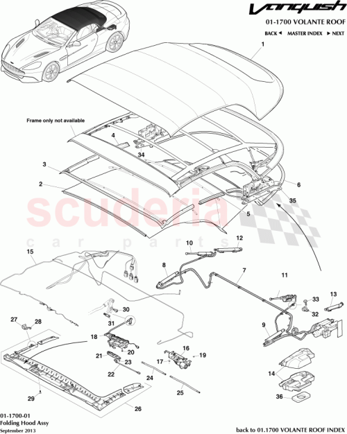 Part Diagram for Aston Martin ED33-7650B21-AB