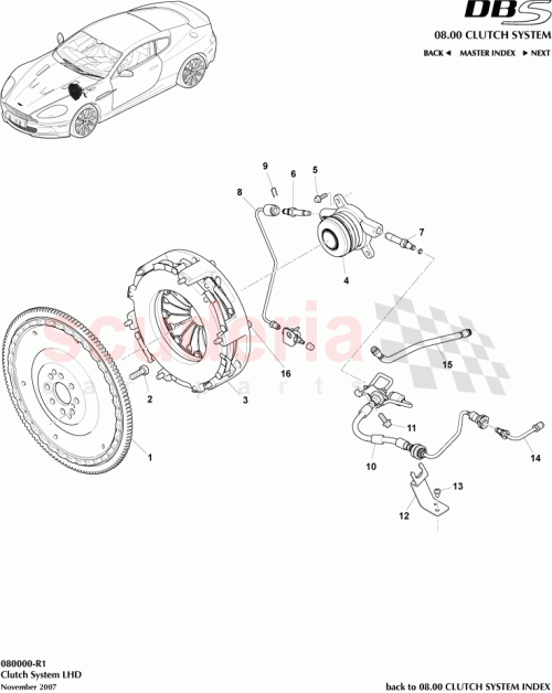 Part Diagram for Aston Martin AD23-7540-AB