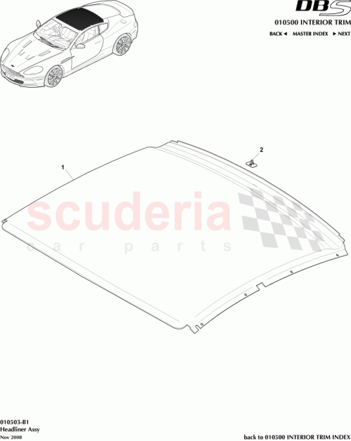 Part Diagram for Aston Martin BD33-51916-BAW