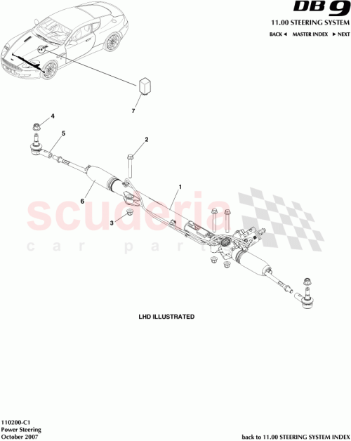 Part Diagram for Aston Martin 703565