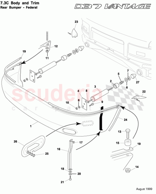 Part Diagram for Aston Martin 72-150092-AA