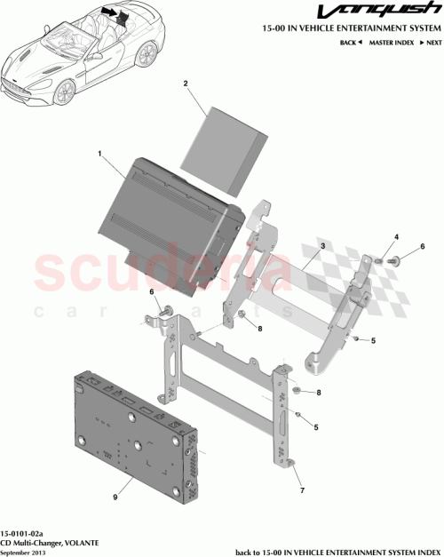 Part Diagram for Aston Martin ED33-19G292-BD