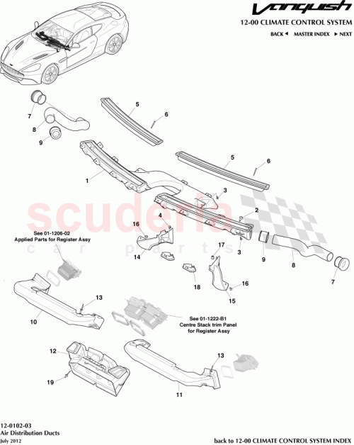 Part Diagram for Aston Martin DD33-014K97-AA