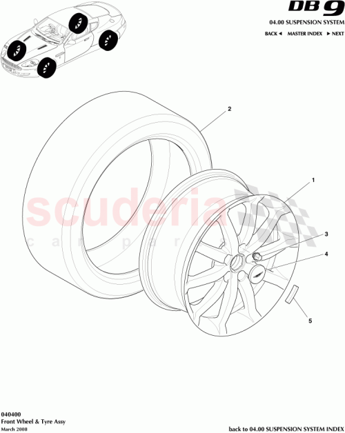 Part Diagram for Aston Martin CD23-360671-DA