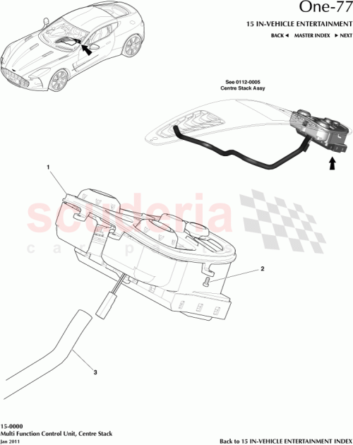 Part Diagram for Aston Martin AY93-18C858-BB