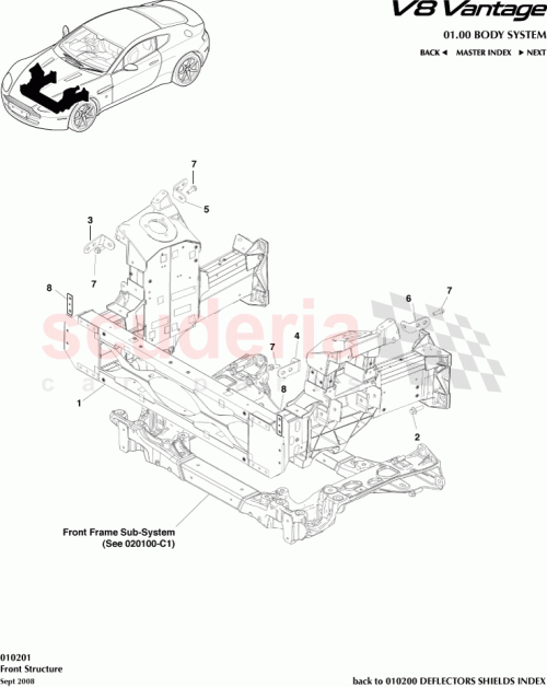 Part Diagram for Aston Martin 9G33-LSA01-AA