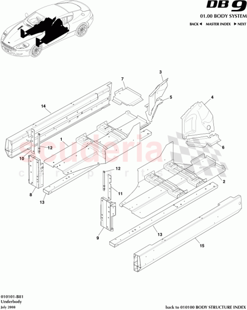 Part Diagram for Aston Martin CG43-10120-AA