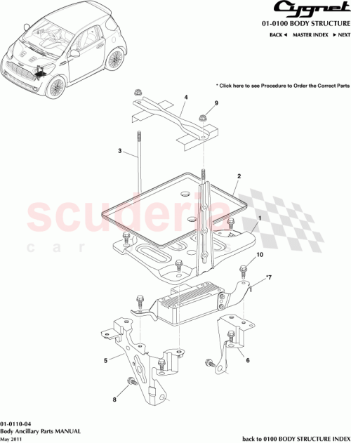 Part Diagram for Aston Martin 90105-08422
