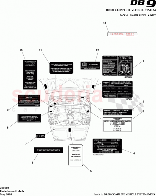 Part Diagram for Aston Martin 4G4313K178AA