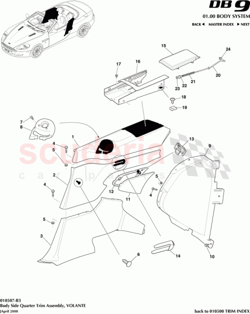 Part Diagram for Aston Martin 701653