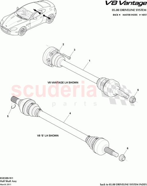 Part Diagram for Aston Martin BG33-4B402-AC