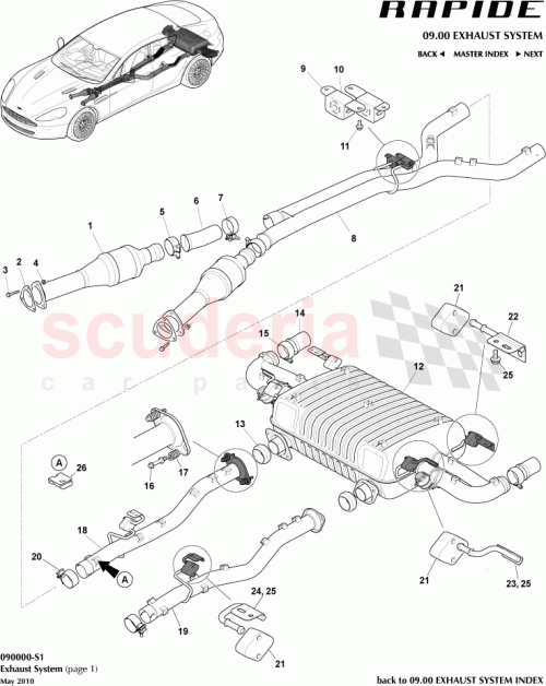 Part Diagram for Aston Martin 9G43-5221-AA