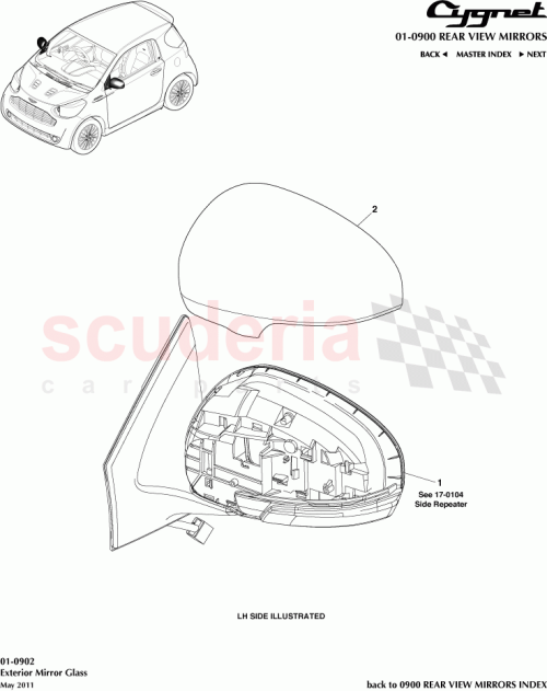 Part Diagram for Aston Martin PZ415-I0521-ZB