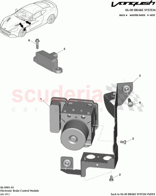 Part Diagram for Aston Martin CD33-2C213-AA