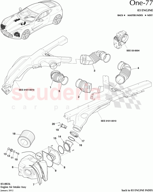 Part Diagram for Aston Martin AY93-9C623-BA