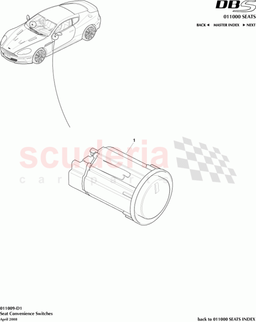 Part Diagram for Aston Martin 8D33-14B696-BB