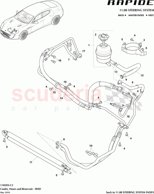 Part Diagram for Aston Martin AD43-3494-AA