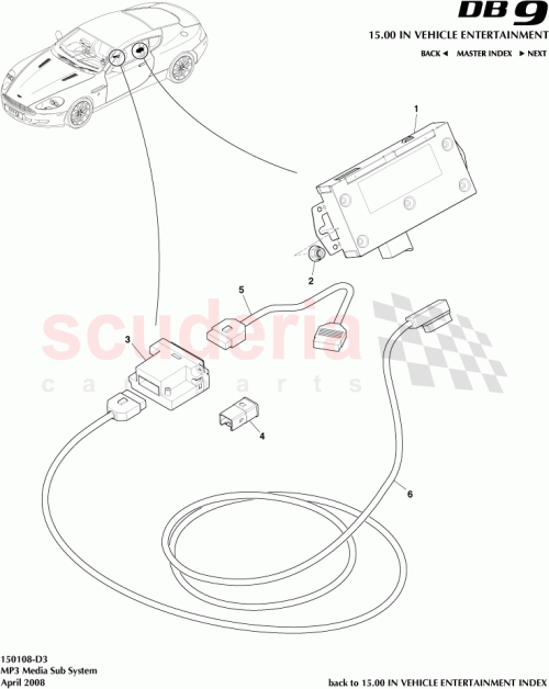 Part Diagram for Aston Martin 8G43-14D454-BB