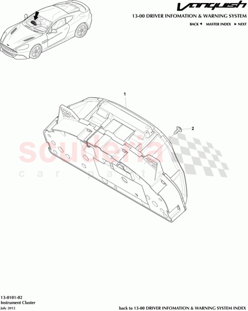 Part Diagram for Aston Martin DD33-10849-BC