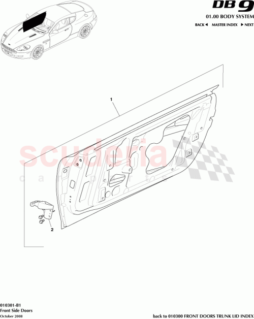 Part Diagram for Aston Martin 4G43-235K13-BA