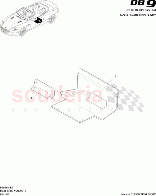 Part Diagram for Aston Martin 702503