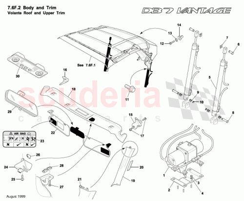 Part Diagram for Aston Martin 83140127AAW