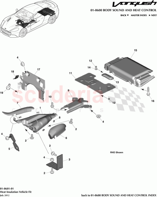 Part Diagram for Aston Martin CD33-11398-BB