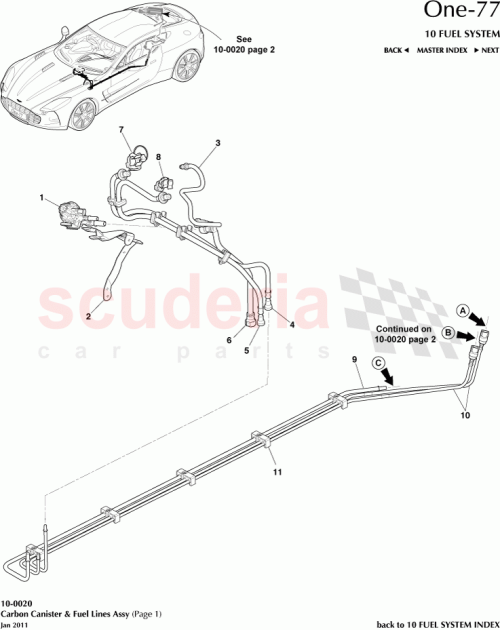 Part Diagram for Aston Martin 12023-03-8494-AB