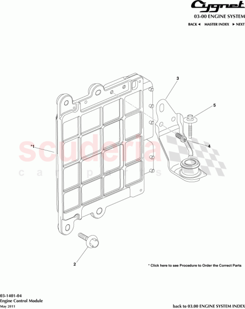 Part Diagram for Aston Martin 89661-74111