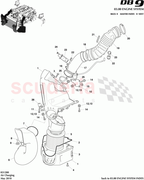 Part Diagram for Aston Martin 4G43-9601-AB-PK