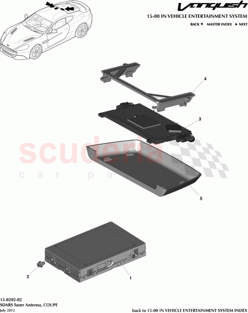 Part Diagram for Aston Martin ED33-18A961-AAW
