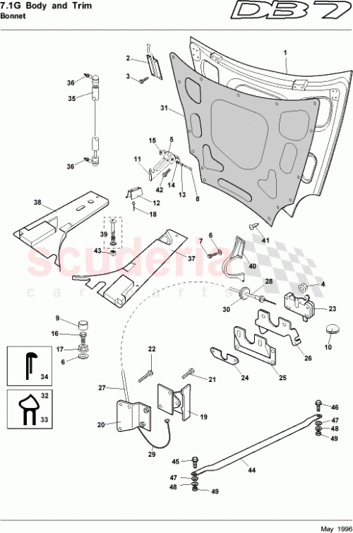 Part Diagram for Aston Martin 97-84566